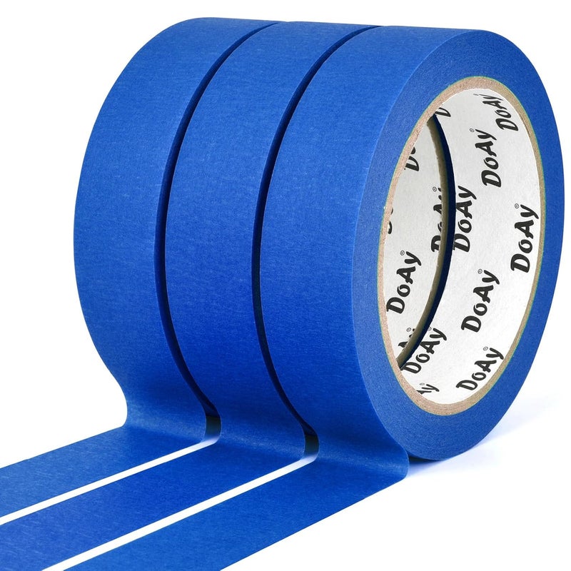 DOAY 3 Pack Blue Painters Tape - Masking Tape 1 Inch Wide - Multi-Surface, Smart Adhesion, Indoor & Outdoor - 300FT Total - Paint Tape for DIY, Labeling, Art, Car, General Purpose (#3910) - Image 2